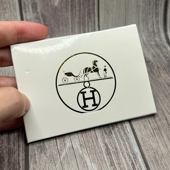 NIB HERMES Mirror in Logo Case/ Card Holder Orange GWP Gift - Picture 6 of 11